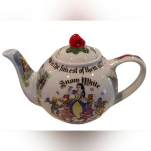Disney Snow White Ceramic Teapot with Red and White Design